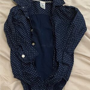 Carter's Dark Blue Patterned Bodysuit